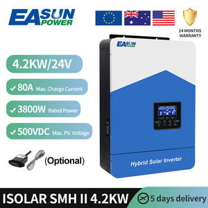 Inversor Solar Híbrido de <span class=keywords><strong>24V</strong></span> y <span class=keywords><strong>3kW</strong></span> con MPPT de 4.2KW y Voltaje de Circuito Abierto Alto de 450VDC para Paneles Fotovoltaicos de 6000W - Product Image 3