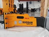 Marteau hydraulique SB10, brise-roche à ouverture supérieure, jaune, compatible avec les mini-excavatrices KUBOTA YANMAR TAKEUCHI, certifié CE ISO, 0.8-2.5