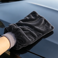 Gant de lavage en microfibre sans peluches et sans traces, multi-usages pour le detailing automobile et le nettoyage domestique