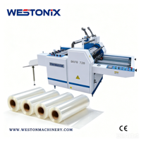 Machine de plastification thermique semi-automatique WESTONIX pour feuilles A2/A3/A4/B2, compatible avec le feuillement/film, 30 m/min, haute productivité