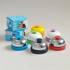 กระดิ่งโลหะชุบไฟฟ้า ขนาด 6.5 ซม. ของเล่นดนตรีแบบใช้มือสำหรับเด็กและเกม - Product Image 1