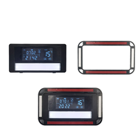 ShenLan 12V 5A 60W Désembueur intelligent à capteur tactile anti-buée pour miroir, avec affichage de l'heure/température, 6 touches, trois couleurs, indice de protection IP24