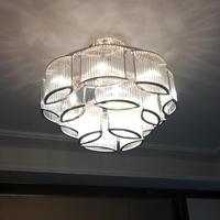 Lustre suspendu personnalisable en fer doré et cristal, LED multicolore, haute température de couleur, CRI 90, installation facile, style Villa-Nordique Européen