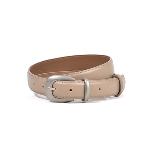 <span class=keywords><strong>Ceinture</strong></span> en cuir de vachette de style décontracté simple pour femmes avec boucle en alliage <span class=keywords><strong>argent</strong></span>é, <span class=keywords><strong>ceinture</strong></span> décorative minimaliste <span class=keywords><strong>et</strong></span> polyvalente pour jeans <span class=keywords><strong>et</strong></span> robes - Product Image 4