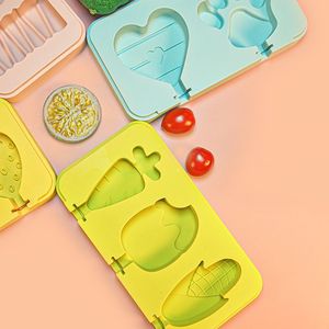 Silicone Ice Mold Popsicle Trays Food Grade Quick Freeze Mold For Ice Cream Making With Sticks Multi Shape Design - Product Image 3
