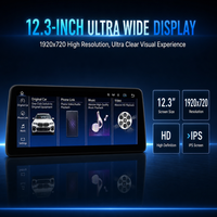 Écran tactile LCD 12,3 pouces Système Android CarPlay/Android Auto sans fil Montage sur tableau de bord USB 1 an pour BMW Série 5 2009-2015
