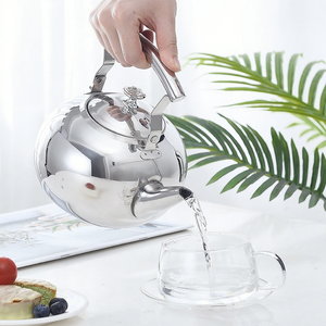 Estilo clássico 1.5L/2L Aço Inoxidável Pérola Chaleira Chá com Filtro de Malha Home Restaurante Utensílio para Água Fervente Material Metal - Product Image 5