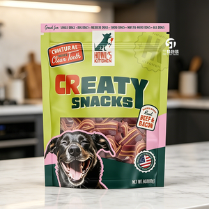 Factory Custom Dog Food <b>Packaging</b> <b>Bags</b> Stand Up Zipper Window Pouch Laminated Digital Printing - Product Image 4