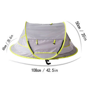 Carpa de Playa Plegable con Protección Solar UPF 50+ UV, Toldo para el Sol, Carpa de Viaje Portátil para Bebés - Product Image 5