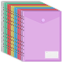 Portadocumentos Vertical para Carpetas A4/A5/A6, Tarjetas de Visita, Material PP, 11/6 Orificios, Impermeable, Almacenamiento de Archivos
