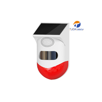 Système d'alarme sonore et lumineux à détecteur de mouvement solaire extérieur étanche IP65 120 dB avec détection infrarouge humaine Sirène ABS