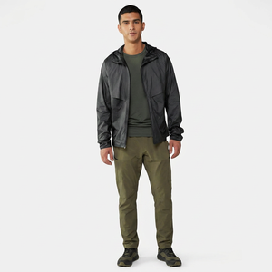 Manufacturer Custom High Quality waterproof Outwear Blue Gradient Hooded Nylon Hiking Zipper Windbreaker <b>Jacket</b> <b>Men</b> - Product Image 1