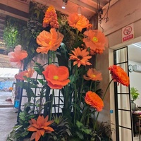Décoration de mariage faite à la main, toile de fond de fleurs, fleurs artificielles géantes de pissenlit, décoration de fleurs, grande fleur
