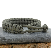 Bracelets en paracorde multifonctionnels réglables faits à la main pour le camping, l'aventure, la survie en plein air, pour hommes, sans boucle