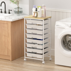 Chariot de rangement pliable de cuisine, étagère de sol multi-niveaux pour micro-ondes, <span class=keywords><strong>machine</strong></span> à café, ustensiles de cuisine, support extensible - Product Image 5