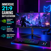 PC All in One Gaming Ultrawide 30 Inci GTX 1650 4GB 2560x1080 Intel Core I5 DDR4 SSD Windows 11 Bluetooth untuk Penggunaan Gaming