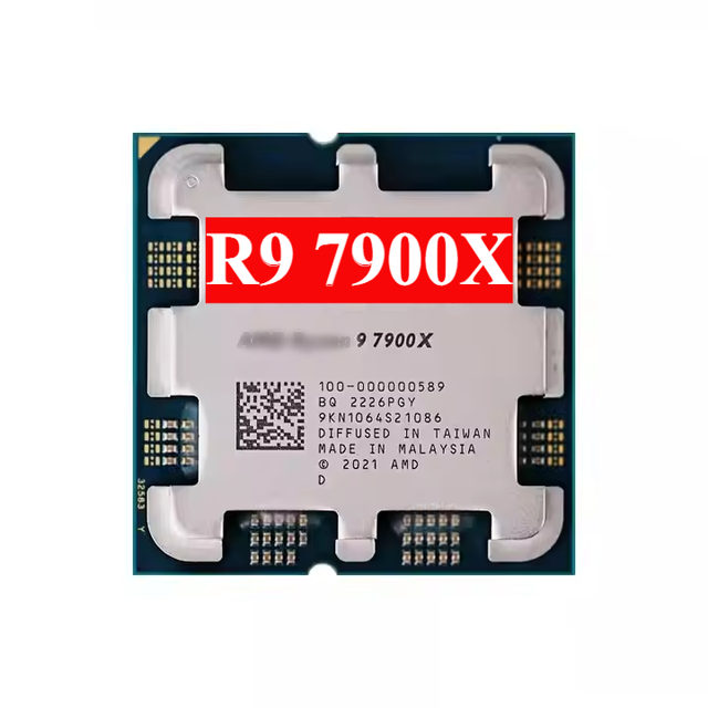 Original New R9 7900X 12 Core 24 Thread AM5 Processor  4.7 GHz Base 5.6 GHz Boost DDR5 PCIe 5.0 Ideal for Gaming 7900x in stock