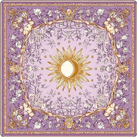 Tapis de jeu de mahjong à imprimé floral chat rose doux, antidérapant, carré, couverture de table de mahjong