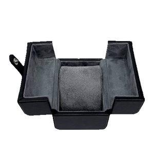 Boîte de rangement de luxe en cuir PU et velours avec fermeture à pression pour montres et bijoux, idéale pour l'affichage et le rangement de montres et de bracelets, et comme coffret cadeau pour montre. - Product Image 3