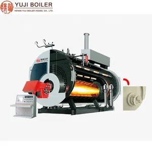 WNS 1 1.5 2 3 4 5 6 8 10 12 15 20 Ton Industrial Fire Tube Natural Gas Diesel Heavy Oil Lpg Fired Steam Boiler For Sale