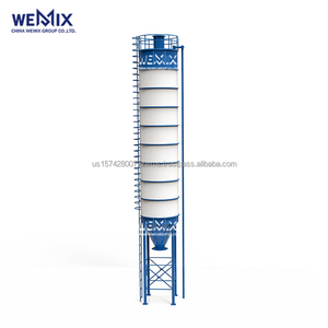 150T Silo de cemento entero Q235 silo de cemento de acero al carbono para planta mezcladora de hormigón - Product Image 1