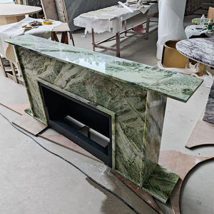 Cheminée moderne en marbre vert Calacatta de Fujian, pierre naturelle de luxe, pour décoration intérieure d'hôtel, style français - Product Image 5