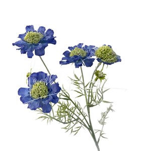 Bouquet de fleurs artificielles Chrysanthème Blanc Violet clair Bleu Violet foncé Haute simulation Décoration de mariage et de maison - Product Image 5