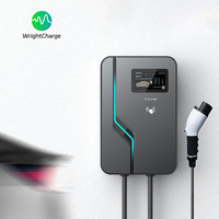 Cargador de Vehículos Eléctricos Inteligente para Pared, 7KW 11KW Monofásico Tipo 2 OCPP, Balanceo Dinámico de Carga, Certificación CE TUV, RFID, WiFi, WrightCharge