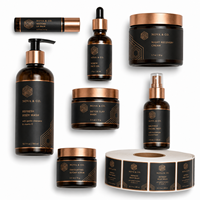 Étiquettes personnalisées pour sérum, autocollants métalliques étanches en cuivre/or pour cosmétiques, pour flacons compte-gouttes/lotion/pots, étiquettes adhésives pour emballage