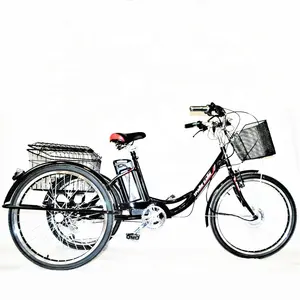 Tricycle électrique pour adultes, 20 "-24", cadre en acier, 7 vitesses, OEM, 36v, 350w, 35 KM/H, OEM, unisexe