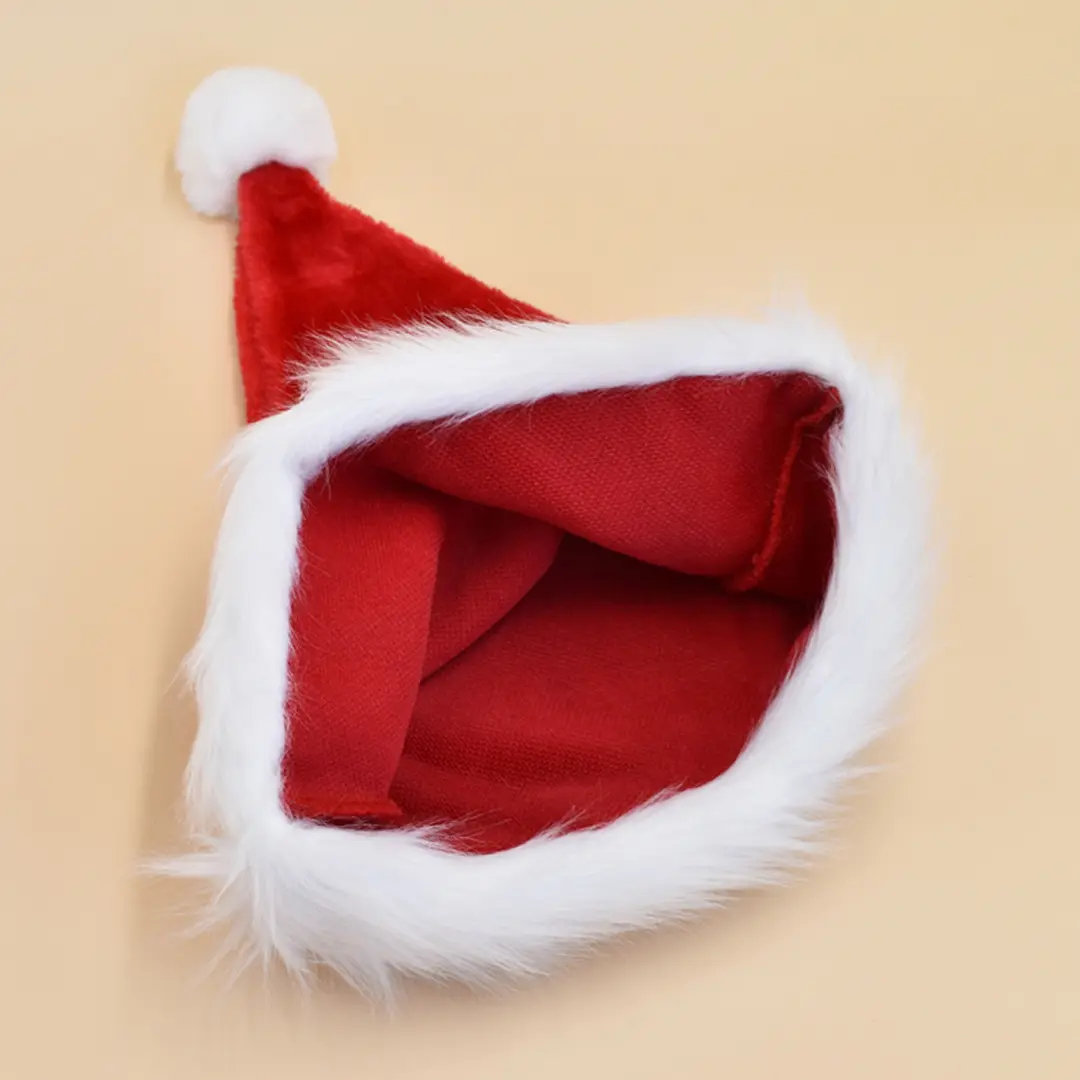 New Year Santa Claus Hat Merry Christmas Festival Supplies Decoration Plush Thicken Cotton Adult Christmas Hats