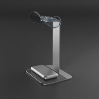 Support réglable en PVC argenté pour station de charge avec communication filaire