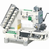 Machine à coudre industrielle Lingrui New VC008 à cylindre, multi-aiguilles, pour rubans, avec coupe-fil automatique et surjeteuse