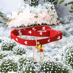 Collar Acolchado de Poliéster con Estampado de Dibujos Animados, Hebilla de Seguridad, Cintas Brillantes para Perros y Gatos, para Todas las Estaciones - Product Image 3