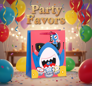 Sacchetto regalo con design a forma di squalo, in carta, per feste, per bambini dai 5 ai 7 anni - Product Image 2