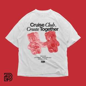 T-shirt Cruise Club Create Together bianca unisex in edizione limitata Primavera Estate 2024 - Product Image 1