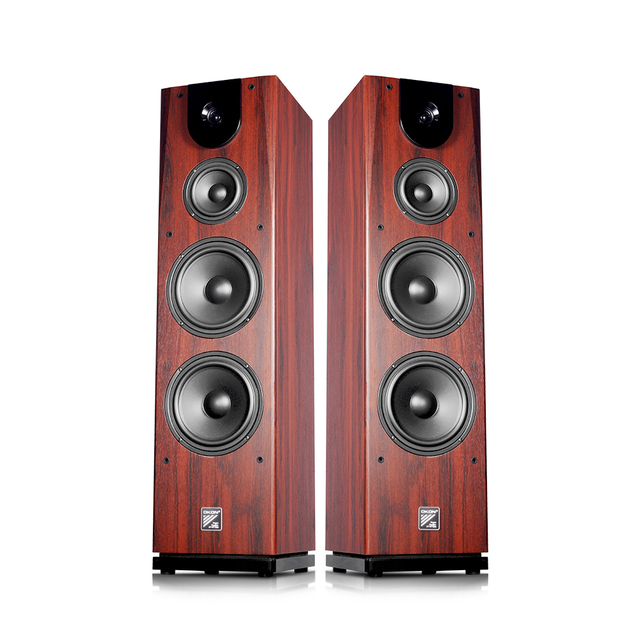 High-end Tower  Level 2.0 Front Speaker Living Room Three Frequency Passive HiFi Floor Type Home Stereo Wooden Speaker