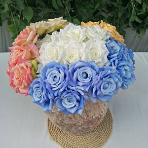 ดอกกุหลาบผ้าไหมสีชมพูและสีขาวสัมผัสเหมือนจริง ขายส่ง ดอกไม้ประดิษฐ์ กลีบดอกไม้ประดิษฐ์ จำนวนมาก สำหรับตกแต่งงานแต่งงาน - Product Image 4