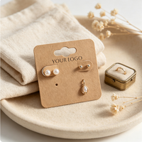 Cartes de présentation de bijoux personnalisées avec logo, pour boucles d'oreilles et colliers, cartes en papier pour boucles d'oreilles, vente chaude