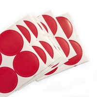 Autocollants gaufrés pour enveloppes et certificats, autocollants adhésifs pour sceaux de récompense, étiquettes vierges à sceller, forme en zigzag, couleur rouge