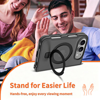 Coque arrière magnétique pliable Letang avec béquille pour iPhone Duo, antichoc, givrée, rigide, protection anti-rayures de la charnière