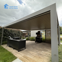 Pergola extérieure de luxe en aluminium Sweet Home, design personnalisé, imperméable, respectueuse de l'environnement, facile à assembler, décorations de jardin