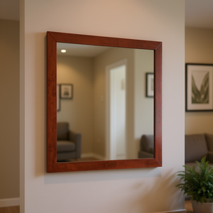 กระจกติดผนังทรงสี่เหลี่ยมผืนผ้า กรอบเชอร์รี่ แบรนด์ Glory Furniture Burlington ของตกแต่งบ้านสไตล์ดั้งเดิม - Product Image 2