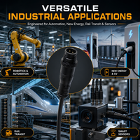 Connecteurs de câble M12 à 2, 3, 4, 5, 6, 7, 8, 9 broches, étanches IP68, mâle/femelle, pour scooter électrique et vélo électrique