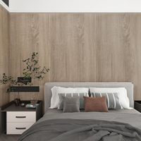 ORON DECO Autocollants de papier peint à peler sur les carreaux Panneaux muraux Intérieur de la chambre à coucher Décoration en bois naturel Papier peint Autocollant mural