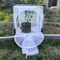 Cage à papillons carrée en plastique écologique avec fermeture à bouton solide pour l'élevage d'insectes de petites races, anti-graines, utilisable toutes saisons