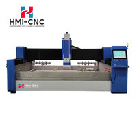 Máquina de Pulido y Biselado Automática HMI para Acabado de Bordes de Vidrio, Centro de Mecanizado CNC para Trabajo con Vidrio