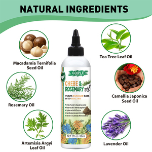 Aceite de romero y chebe natural de etiqueta privada, reparación nutritiva hidratante, rotura de cabello, puntas abiertas dañadas, aceite esencial para el cabello - Product Image 2