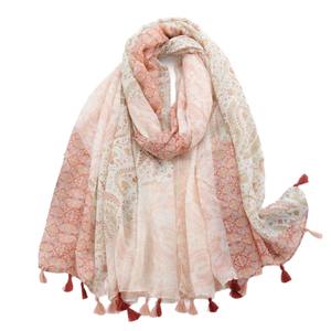 Plus de 200 styles de foulards floraux longs en polyester Bali Yarn, prêts à la vente, châles de loisirs et de tourisme, vente directe d'usine - Product Image 5
