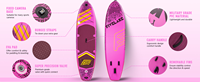 En stock planches de sup gonflables planches à pagaie planche à pagaie debout jeu d'eau surf accessoires standard Isup